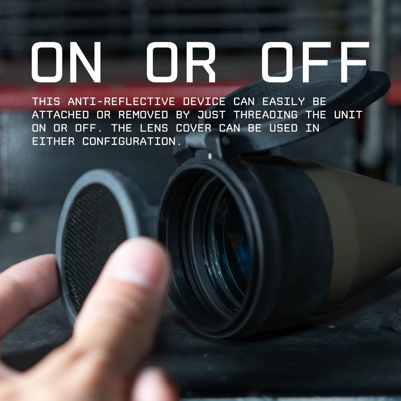 Monstrum Flip Up Scope Lens Cover with Honeycomb Anti Reflection Device - Image 4